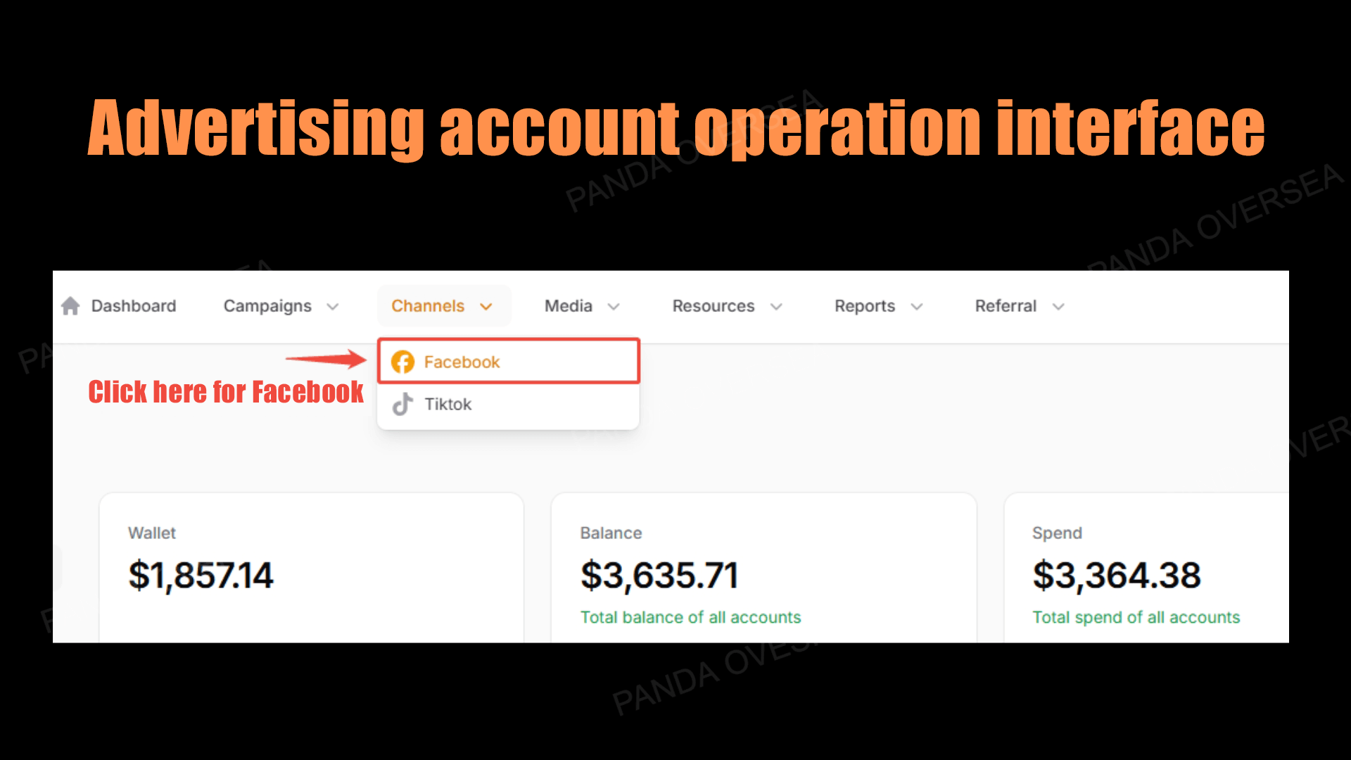 Facebook three unlimited system tutorial, Advertiser operation interface